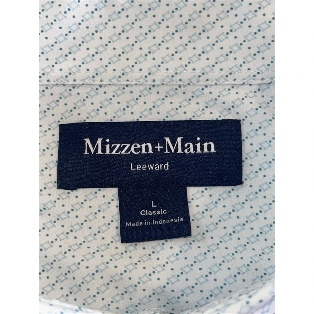 Mizzen + Main Leeward Antimicrobial Performance Silvadur Shirt Men L Classic - Picture 6 of 8